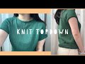 대바늘 탑다운 레글런 반팔니트 /뜨린이와 함께 떠보실까요? /대바늘초보 Knit Topdown tutorial