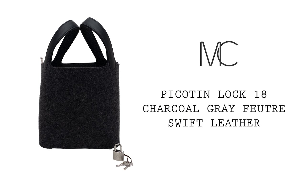 Hermes Picotin Lock Bag Color Blocking Clemence Leather Palladium