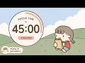 Study With Mima | Pomodoro Timer 4x45 (No Music) | A Quiet Day & A New Friend ♡