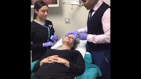 Dr Patel talks us through the Blanching Technique