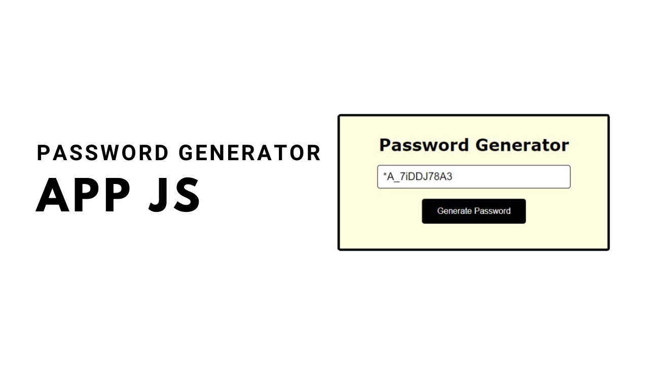 How to make a Password Generator with HTML, CSS and JavaScript - YouTube