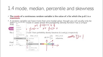 1.4 CIE further statistics 进阶数学-统计 众数，中数，四分位点，百分位点 Mode, Median, Quartiles, Percentile and Skewness