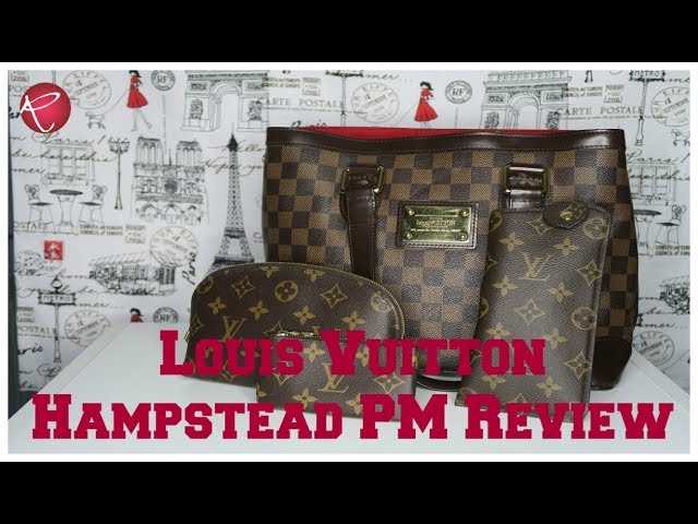 Review, Louis Vuitton Hampstead MM Damier Azur, What fits