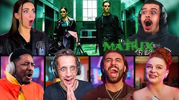 TOP "LOBBY SHOOTOUT" REACTIONS! *THE MATRIX (1999)* MOVIE REACTION MASHUP- FIRST TIME WATCHING!