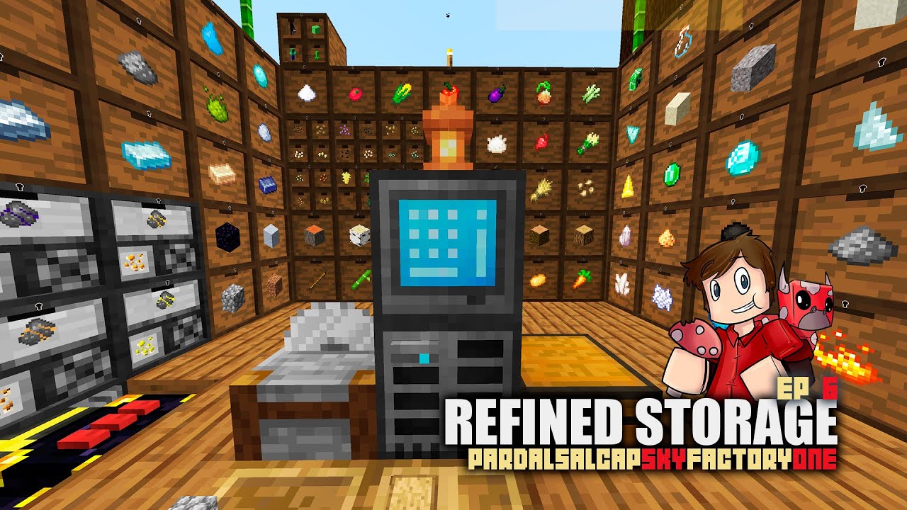 Refined storage - Sky factory one Let's play - ep.06 - YouTube