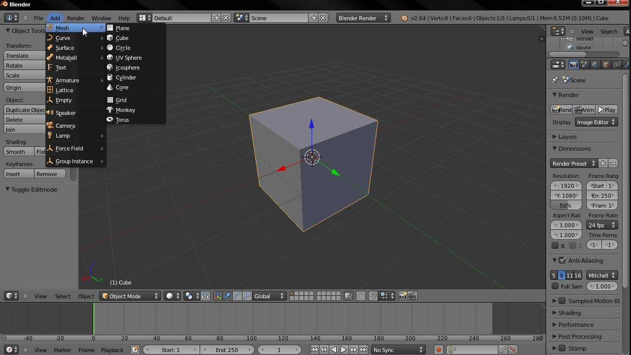 Miniatuur Mechanisch vrijheid Overview / Introduction - Blender Beginners' Guide E01 - YouTube