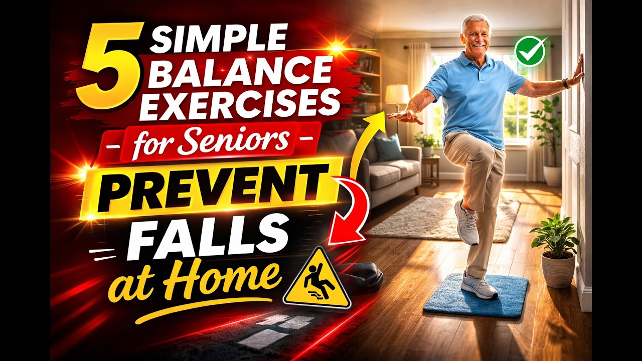 5 Simple Balance Exercises for Seniors to Prevent Falls at Home - YouTube