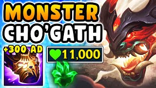 New Overlord's Bloodmail Cho'gath Literally One Shots Towers... (11,000+ HP, 500 AD)
