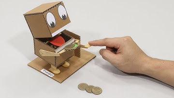 How to Make a Box Eating Coin - Coin Bank DIY