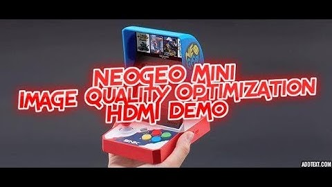 NeoGeo Mini Image Quality Optimization Setting For HDMI TV Output SNK Neo Geo Mini English