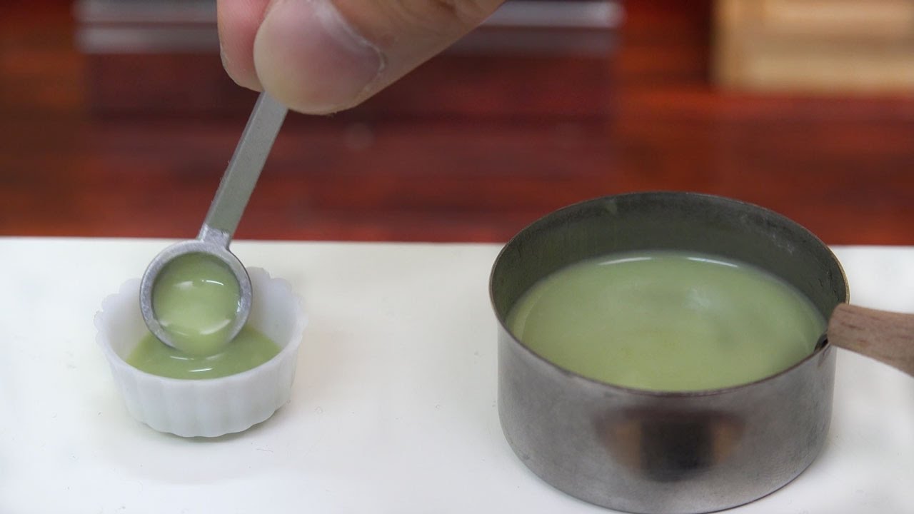 Minifood  Green Tea Pudding　食べれるミニチュア　抹茶プリン