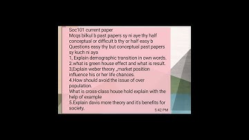Soc101 current finalterm papers 2022