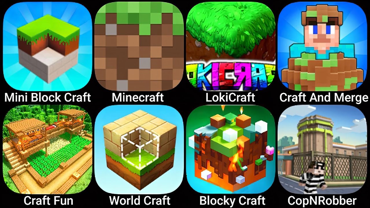 Mini Block Craft, Minecraft, LokiCraft, Craft and Merge, Craft Fun ...