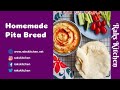 Homemade pita bread, pita bread in oven