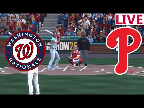 🔴LIVE 🔴Washington Nationals VS Philadelphia Phillies  / August 22/ Baseball  Envivo /MLB THE SHOW 25