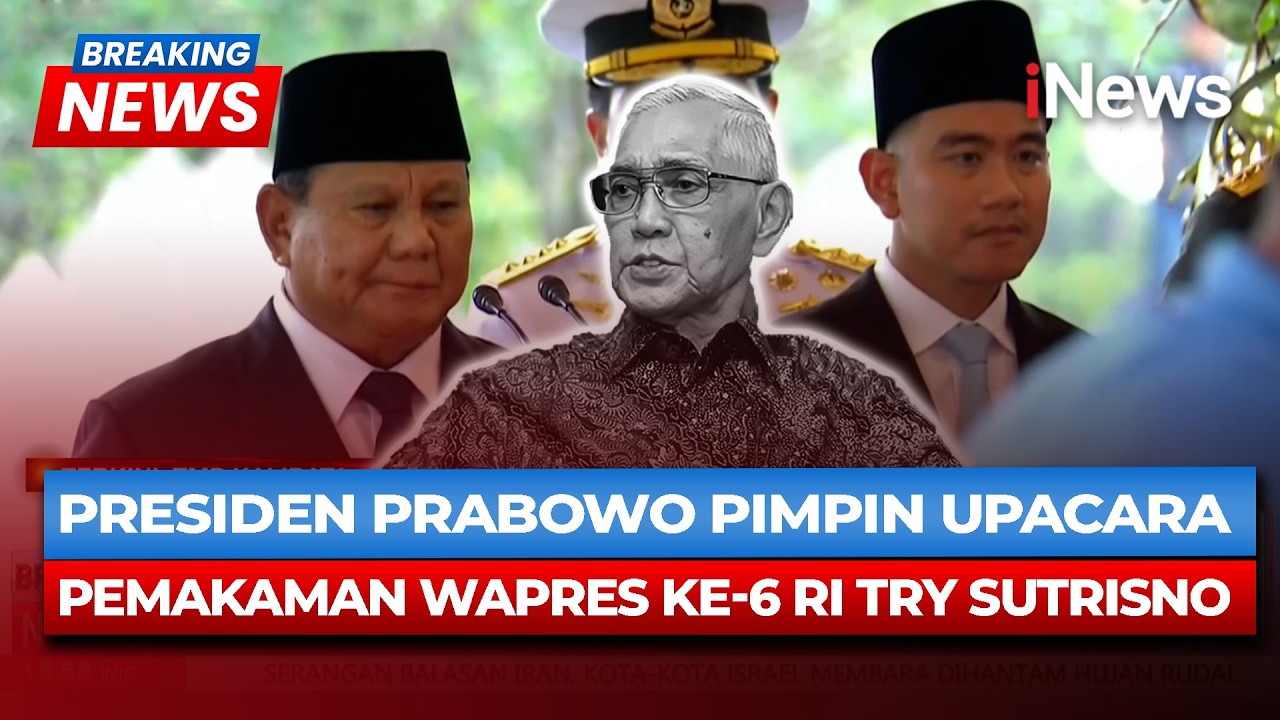 Presiden Prabowo Pimpin Upacara Pemakaman Wapres ke-6 RI Try Sutrisno di TMP Kalibata