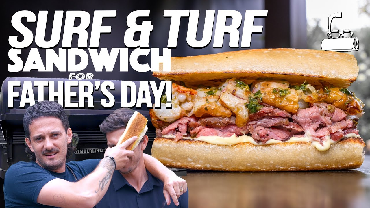 ⁣SURF & TURF SANDWICH ON THE TRAEGER...MADE BY MY BOYS! (PLUS A TWIST...) | SAM THE COOKING GUY