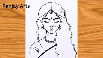 Radha Rani Pencil Drawing Easy | How To Draw Radha Rani | Chitra