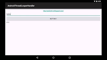 Android example: pass string between threads, in Bundler