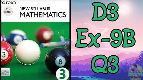 Q3 ||Ex 9B || D3 || Bearings || NSM 7th edition