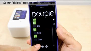 How to Delete a contact on the HTC 8X
