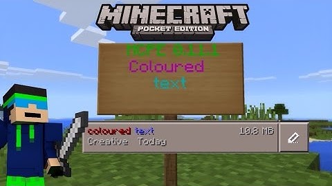 MCPE 0.11.1 IOS Coloured Text Trick