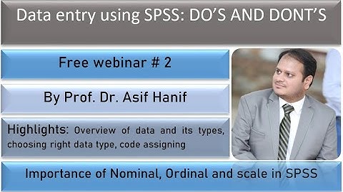 SPSS, data entry, please note correction at 9:42, choose appropriate decimals for numerical variable