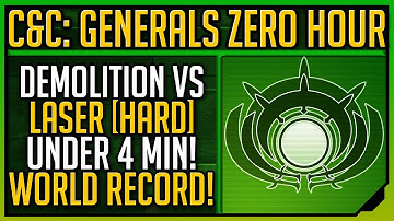 C&C Generals ZH: Demo vs Laser HARD in UNDER 4 MIN!