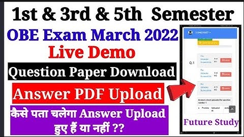 1st & 3/5 Sem Live Demo Question Download & Answers PDF Upload OBE Exam March 2022 SOL NCWEB Regular