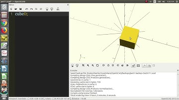 Cubes, Saving/Loading files, Views, Axes-OpenSCAD Tutorial 2