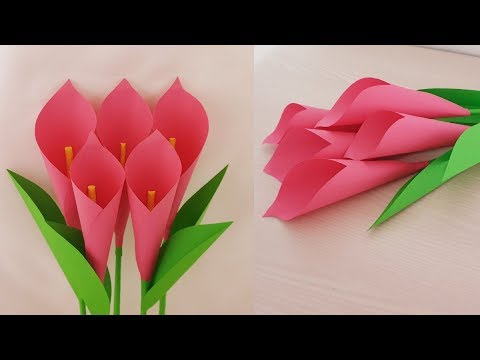 Easy Paper Flowers - Handmade Craft - Room Decoration ldeas - YouTube