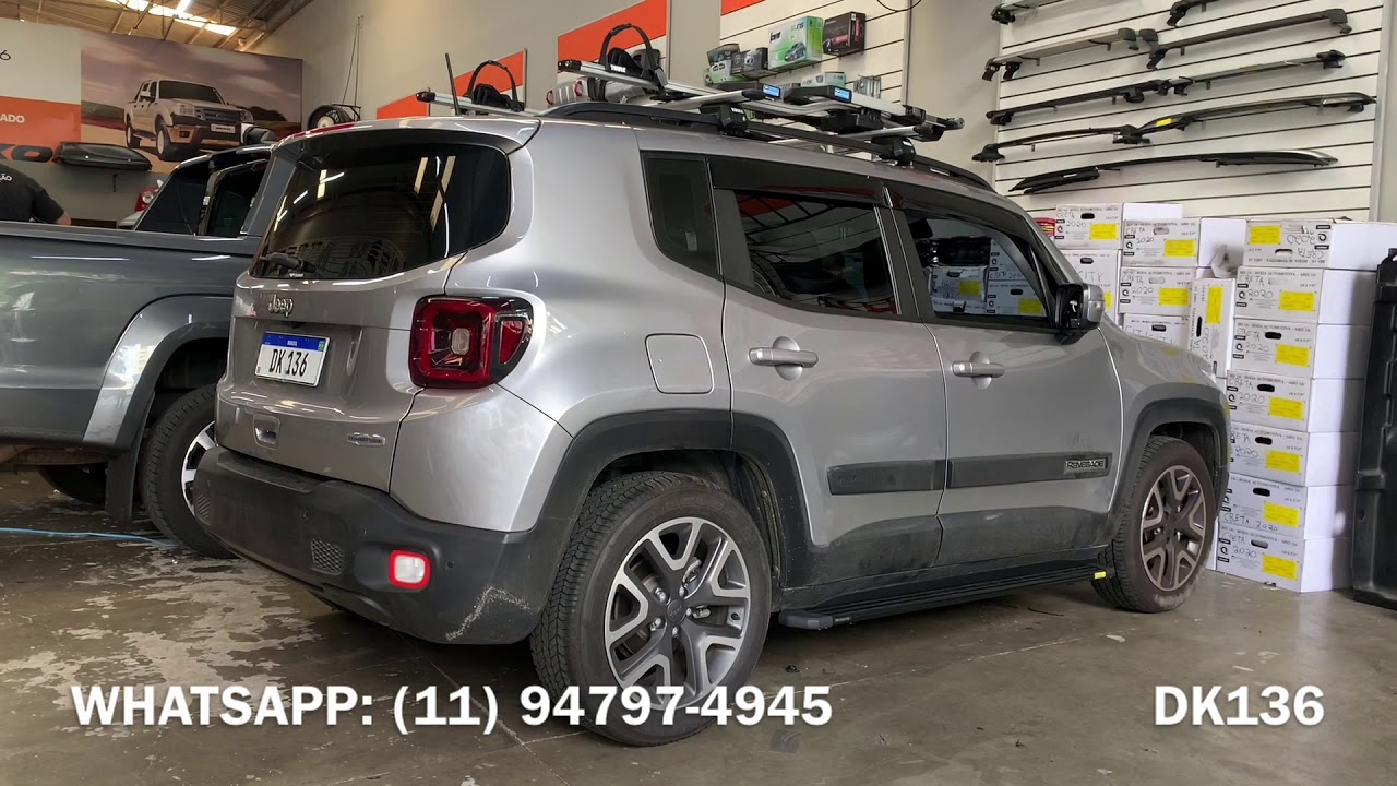 Acessórios Jeep Renegade - Rack Thule Wingbar Evo - Suporte de Bike Thule Upride - Estribo - Dk136