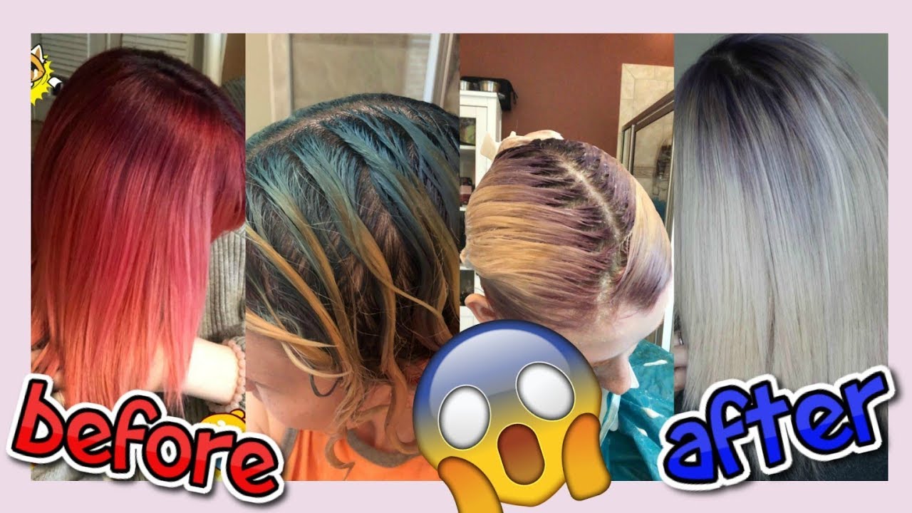 Almost Hair Fail Red to Blonde Hair in 2 Hours Almost Hair Fail Red to Blonde Hair in 2 Hours