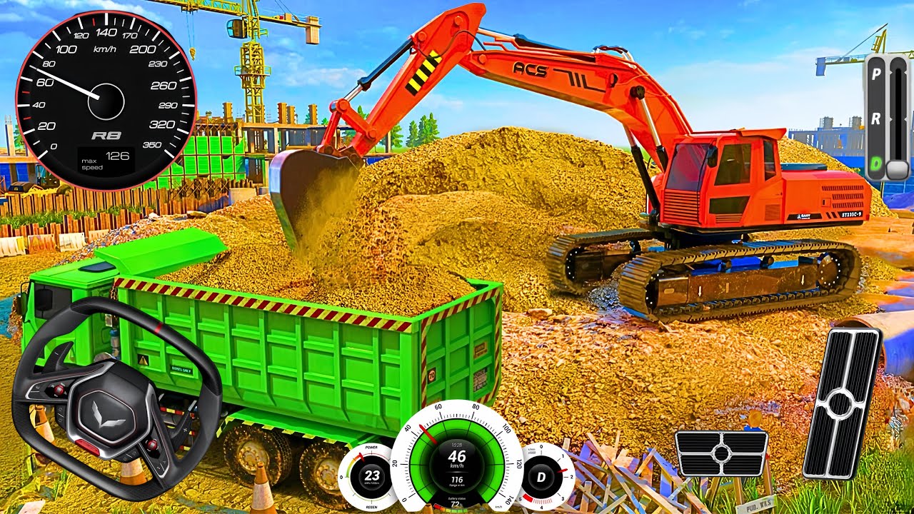 Highway Construction Simulator 2025 🚧 Mega Road Construction with Excavator & Roller | Gameplay HD
