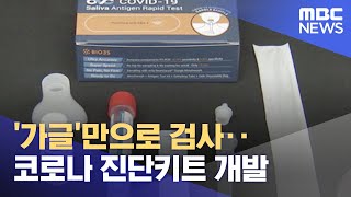 '가글'만으로 검사‥코로나 진단키트 개발 (2022.02.17/뉴스데스크/MBC)