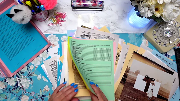 ASMR: Paper Sorting/Organizing | Paper Sounds | Filing | Stapling | No Talking