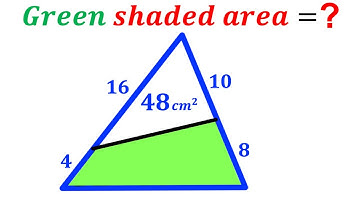 Can you find area of the Green shaded Quadrilateral? | (Triangle) | #math #maths | #geometry