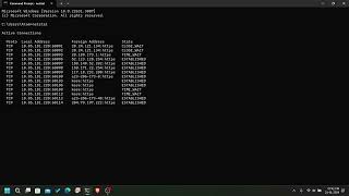 26.1 Displays Protocol Statistics and Current TCP/IP Network Connections in CMD