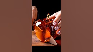 Cutting glass red Apple🍎 #ai #asmr #shorts #satisfying