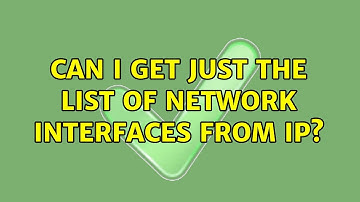 Unix & Linux: Can I get just the list of network interfaces from ip?