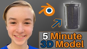 Blender Tutorial -- Trash Can! (Five Minute Model)