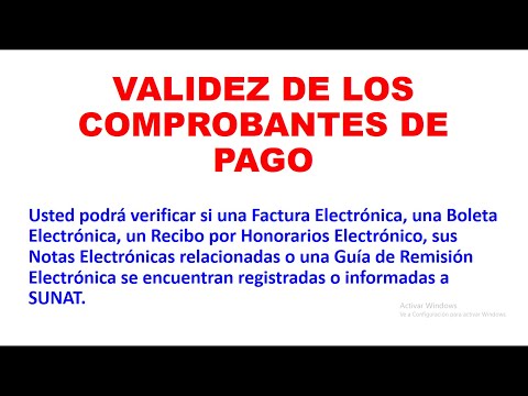 validez de comprobantes