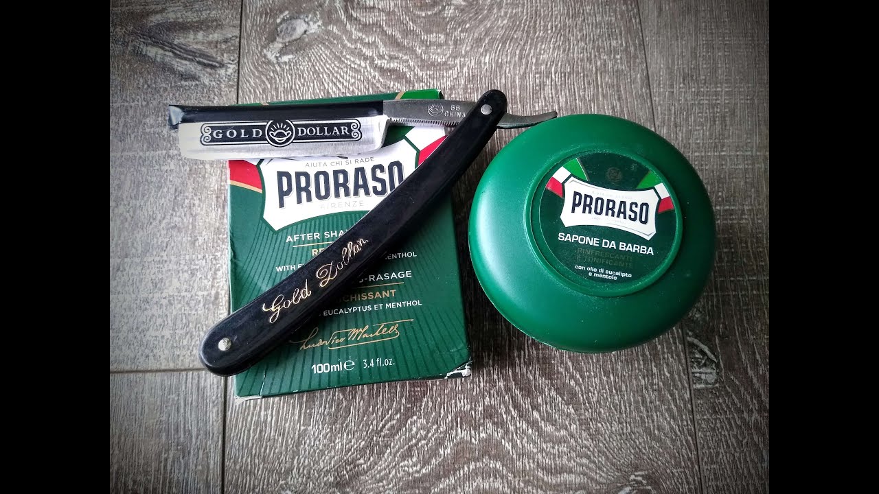 Proraso Green Soap + Aftershave GD66 Straight SOTD YouTube