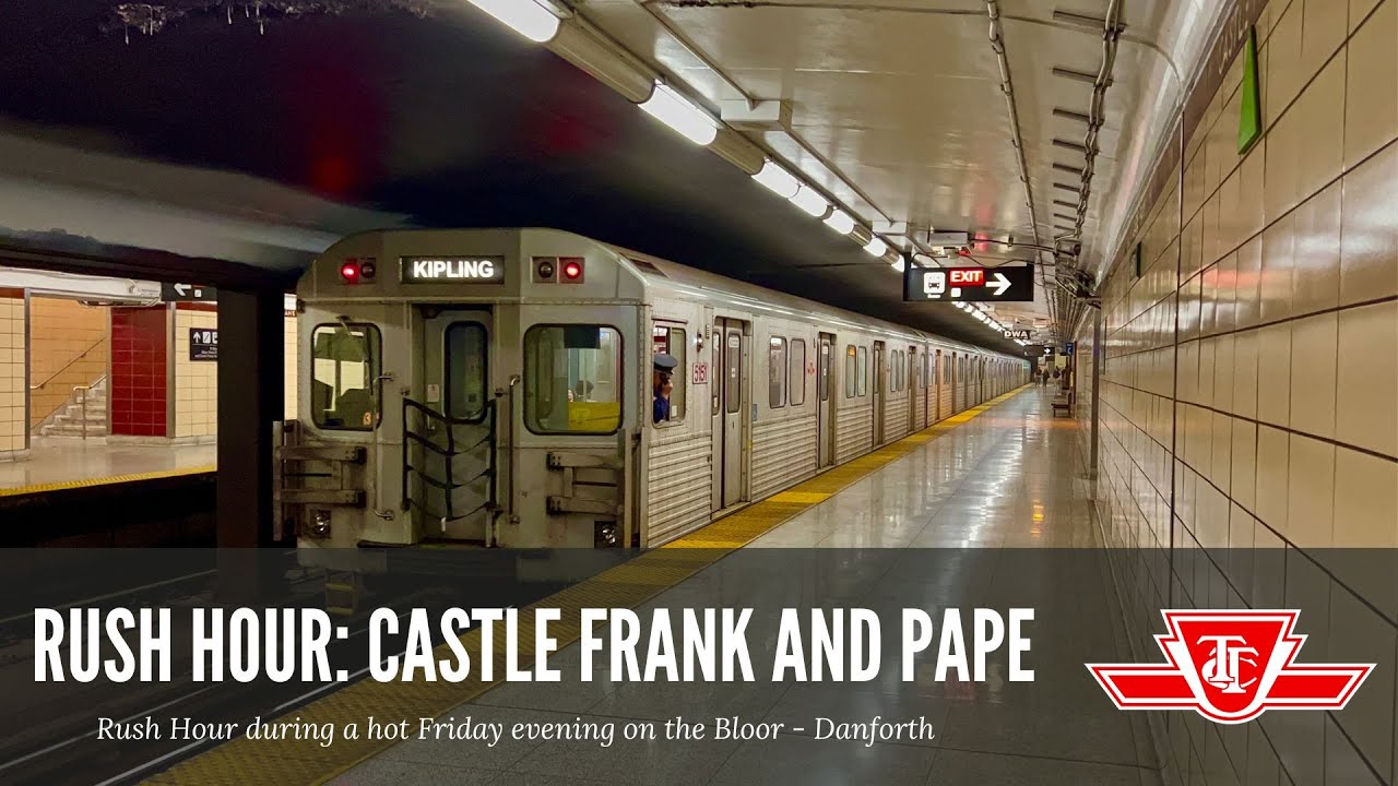 TTC T1 Trains on Line 2: Castle Frank and Pape