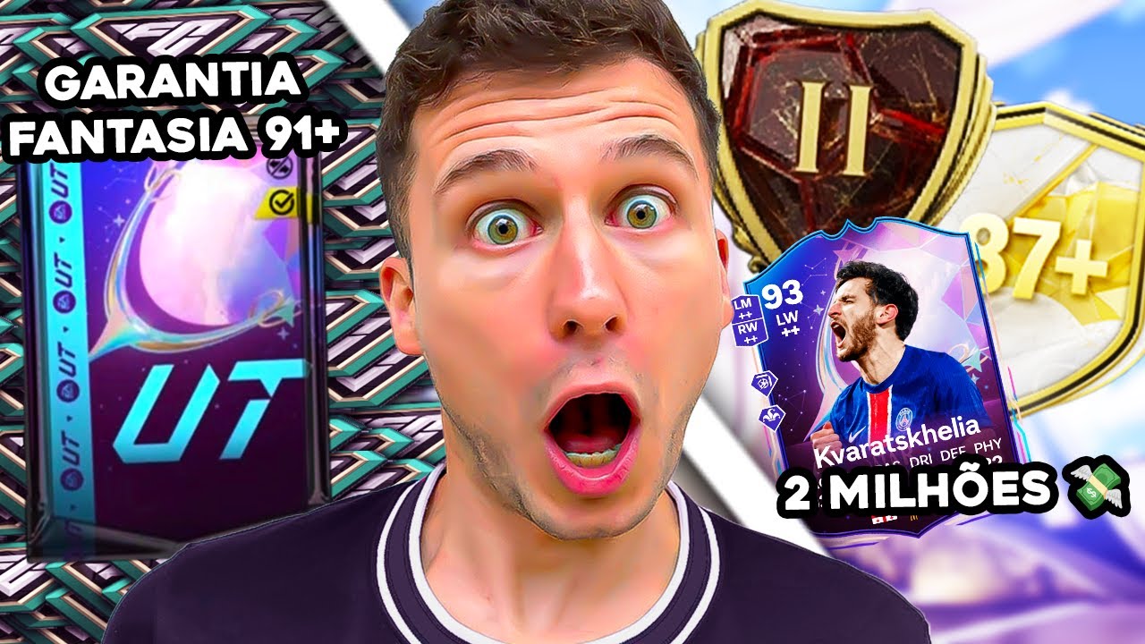 GARANTIA 91+ FANTASIA & PREMIAÇÃO RANK 2 DA WL, TIRAMOS O KVARA QUE VALE 2 MILHÕES! 🤑 EA FC 25 UT BR