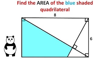 Find the Area of the Blue Shaded Quadrilateral. Geometry video.