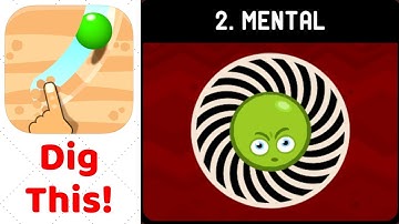 Dig This! INSANE LEVELS Chapter 2 MENTAL -  Level 2-1 To 2-20 Solution Walkthrough (Free Solutions)