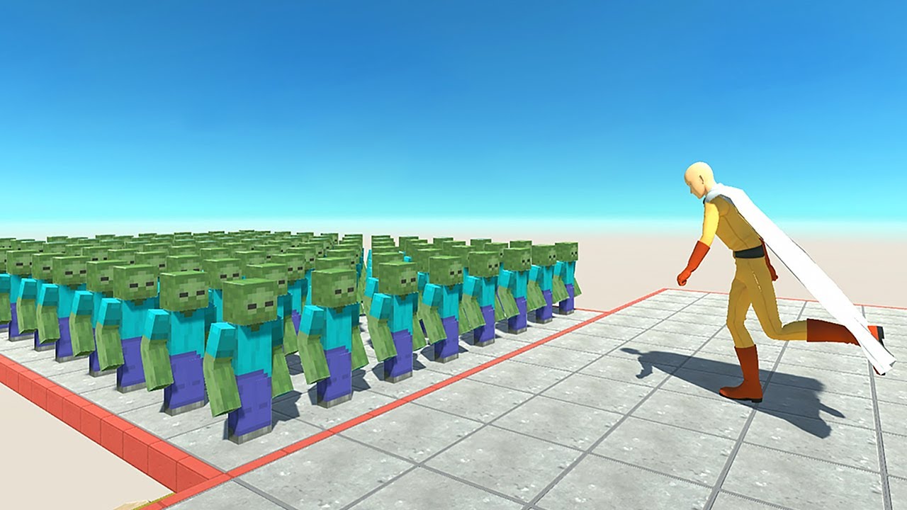 100 Minecraft Zombies vs Superheroes - Animal Revolt Battle Simulator