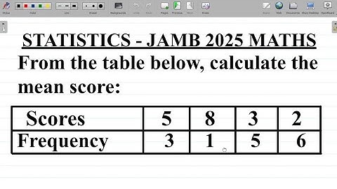 How to Calculate Mean | Statistics - JAMB 2025 Mathematics Questions and Answers #excellenceacademy