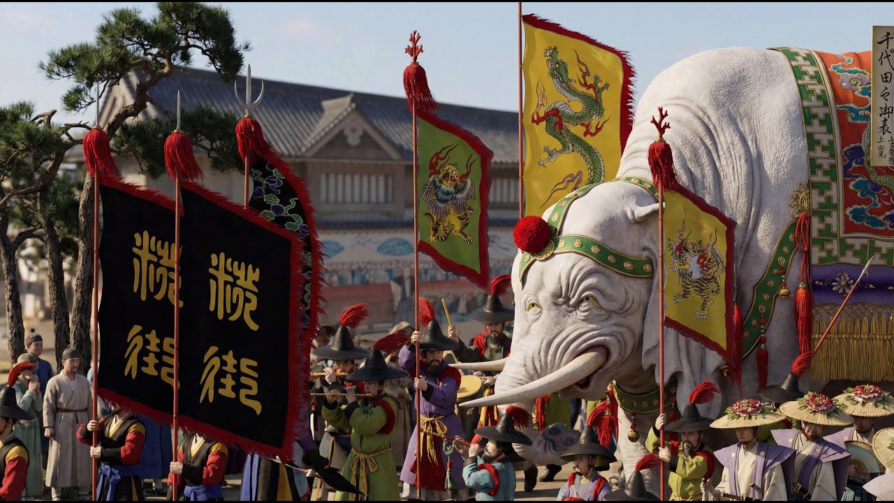 浮世絵は動き出す｜日光・神橋の行列【AIによる実写映像化・美しき日本の歴史】